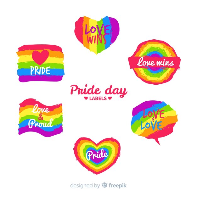 Pride day labels-collectie