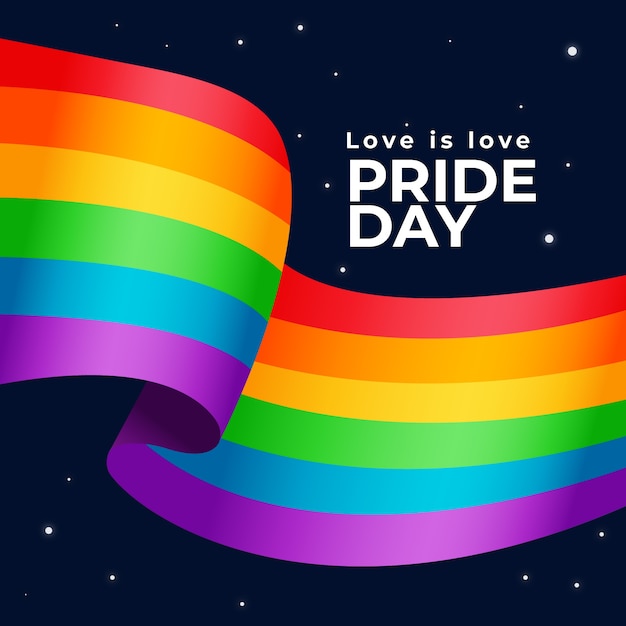 Gratis vector pride day vlag ontwerp