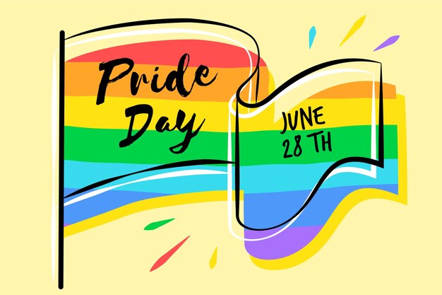 Pride day vlagkleuren van regenboog