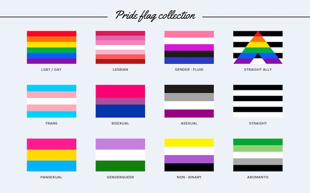 Gratis vector pride flag-collectie