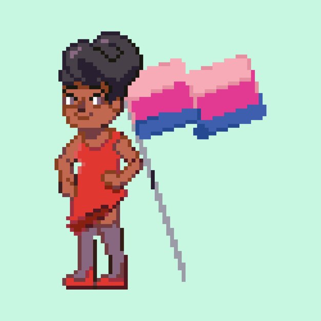 Pride-personages in pixelstijl