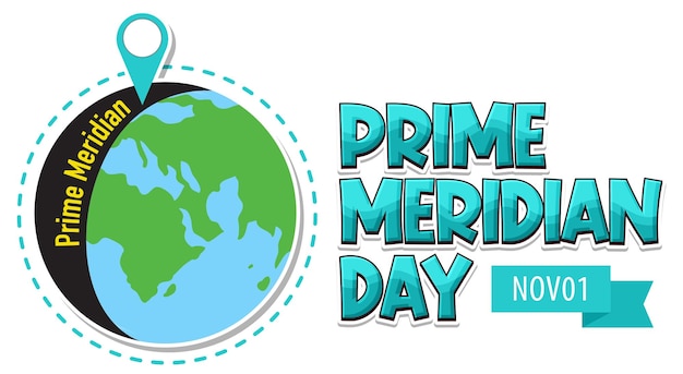 Prime meridian day logo concept