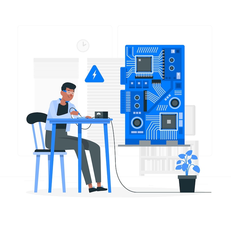 Gratis Vector printplaat concept illustratie