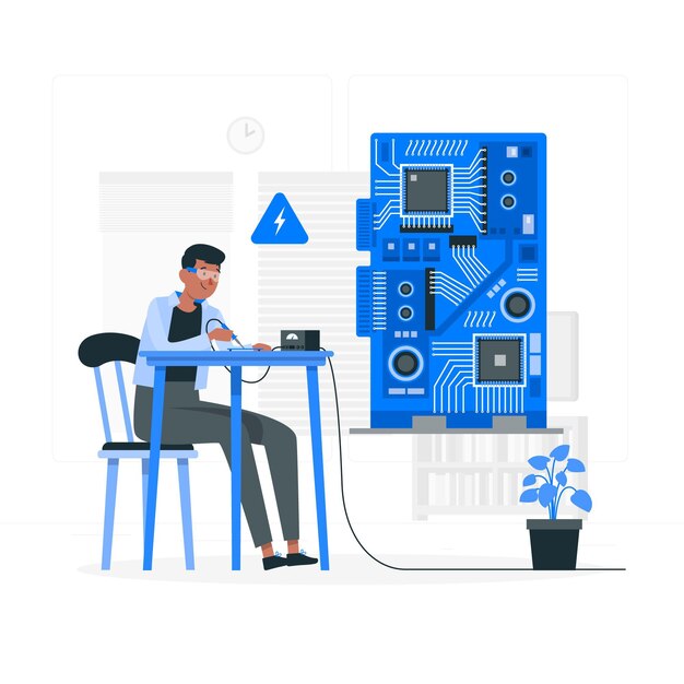 Printplaat concept illustratie