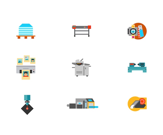 Gratis vector printshop icon set