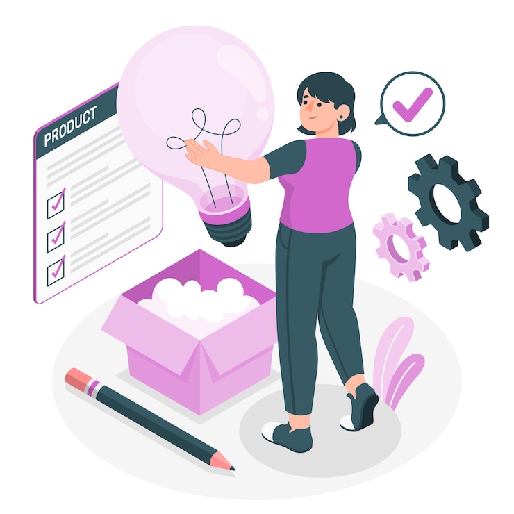 Gratis Vector productontwikkeling concept illustratie