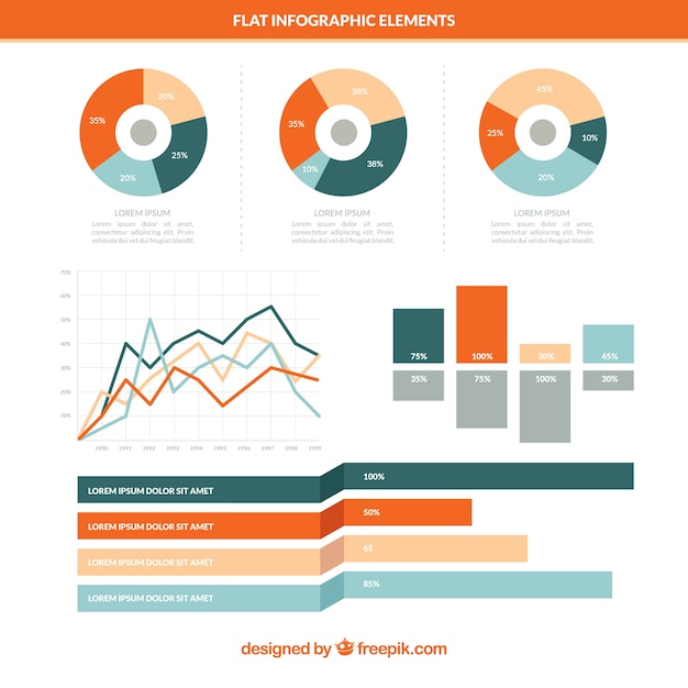 Professioneel pakket infografische elementen