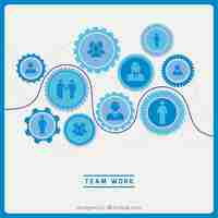 Gratis vector professioneel team werk concept