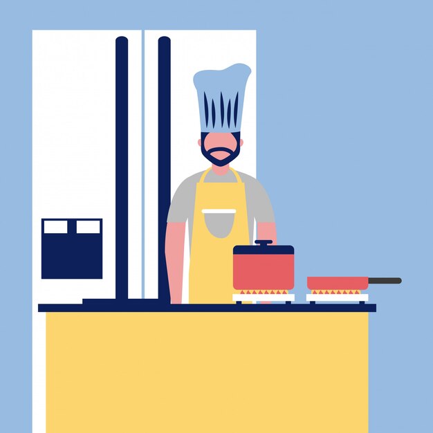 Gratis vector professionele kok koken