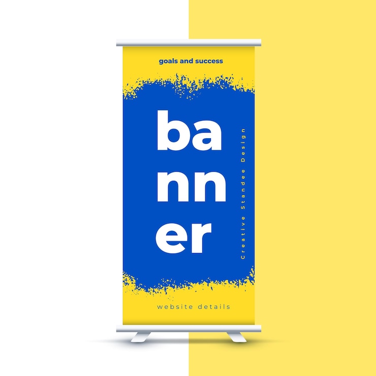 Gratis Vector professionele roll-up standee cover banner voor bedrijfsseminaar