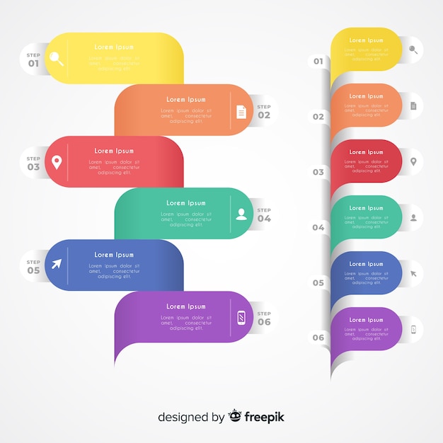 Professionele stappen infographic