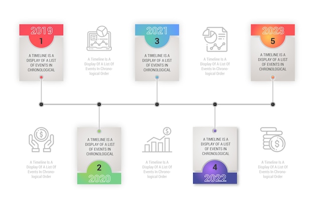 Professionele verloop tijdlijn infographic