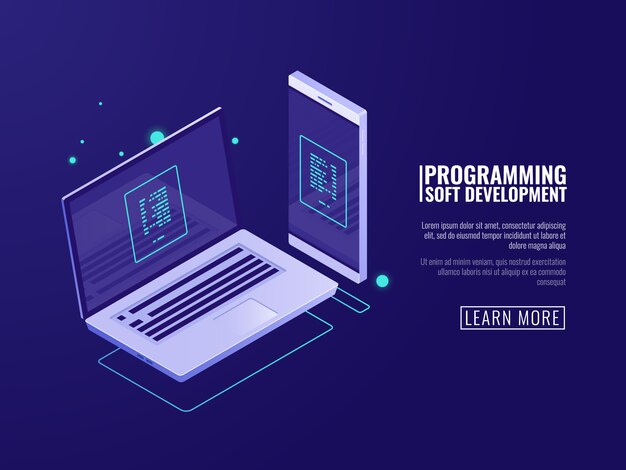 Programmering en ontwikkeling van computerprogramma&#39;s, mobiele applicatie