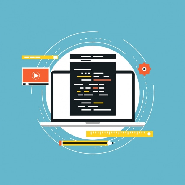Gratis Vector programming achtergrond ontwerp