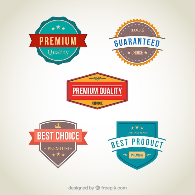 Gratis vector promotie badges