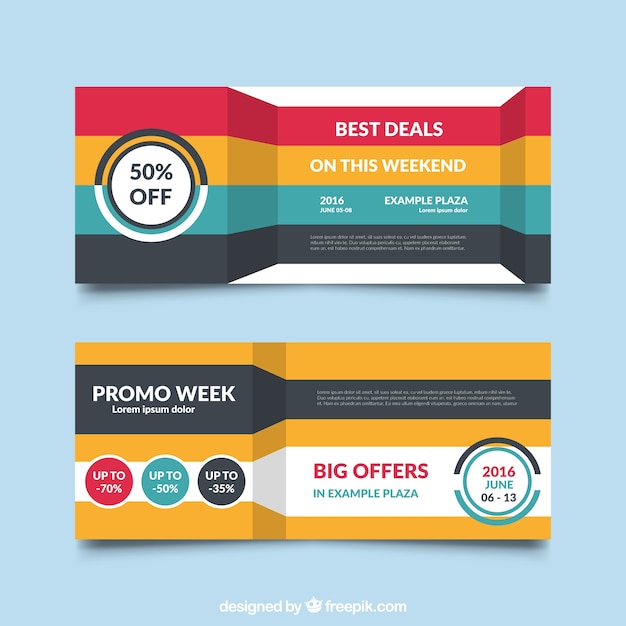 Gratis vector promotionele banner