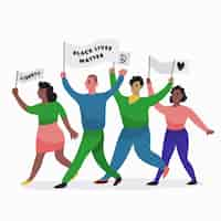 Gratis vector protest tegen racisme