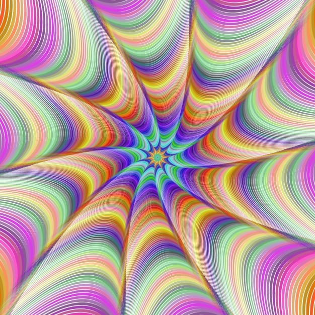 Psychedelische achtergrond met verschillende kleuren