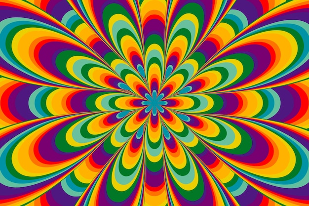 Gratis vector psychedelische groovy achtergrond