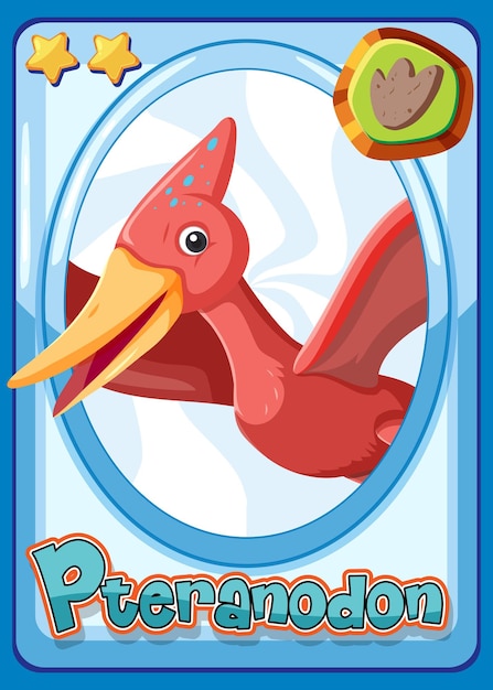 Gratis vector pteranodon dinosaurus cartoon kaart