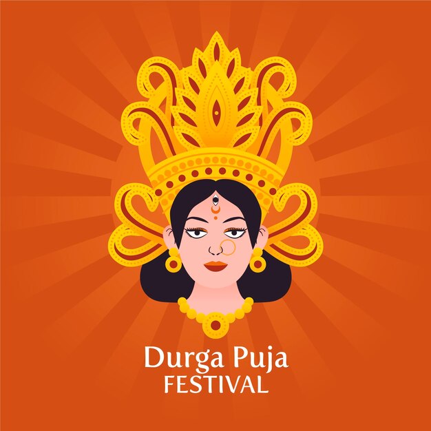 Puja festival illustratie