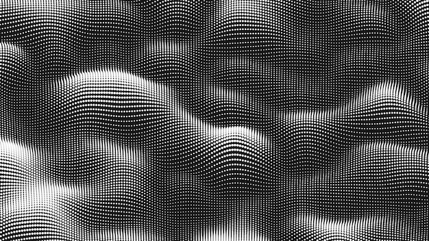 Puntgolf ruistextuur Abstracte stipachtergrond Technologische cyberspace-achtergrond