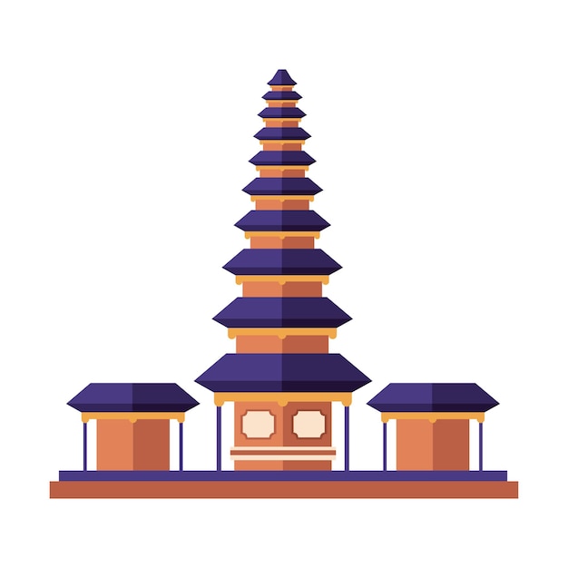 Gratis vector pura ulun danu balinese tempel