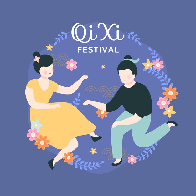 Qi xi festival illustratie