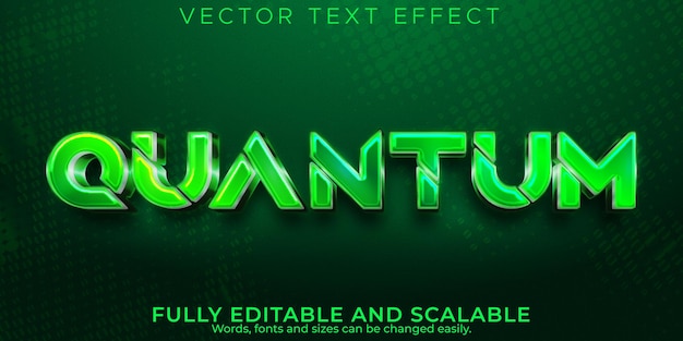 Quantum metallic teksteffect, bewerkbare gaming en digitale tekststijl