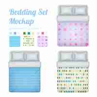 Gratis vector queen beddengoed set