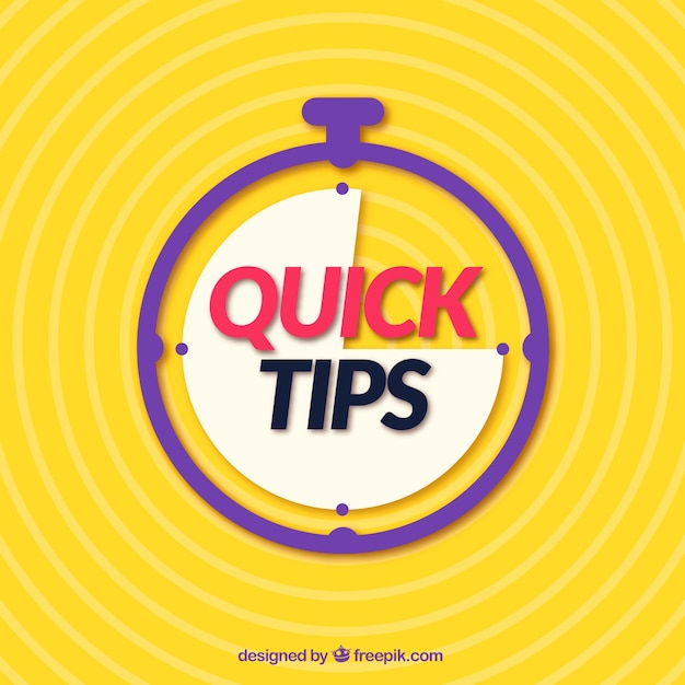 Quick tips-concept met een plat ontwerp