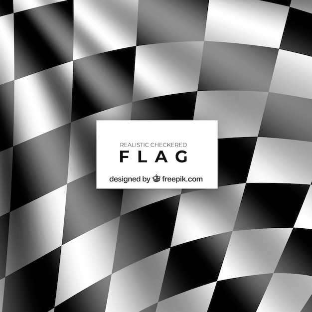 Gratis vector race geruite vlaggen met een realistisch ontwerp