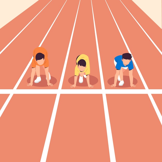 Race startlijn sport illustratie