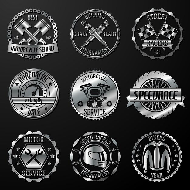 Racing emblemen metallic