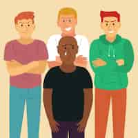 Gratis vector racisme concept illustratie