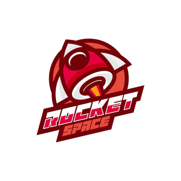 Raket mascotte illustratie logo