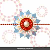 Gratis vector rakhi achtergrond met gestippelde cirkels