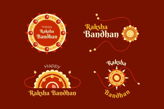 Gratis vector raksha bandhan badges