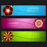 Gratis vector raksha bandhan banners