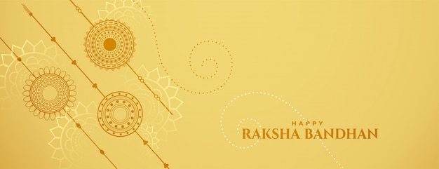 Raksha bandhan viering banner met rakshi