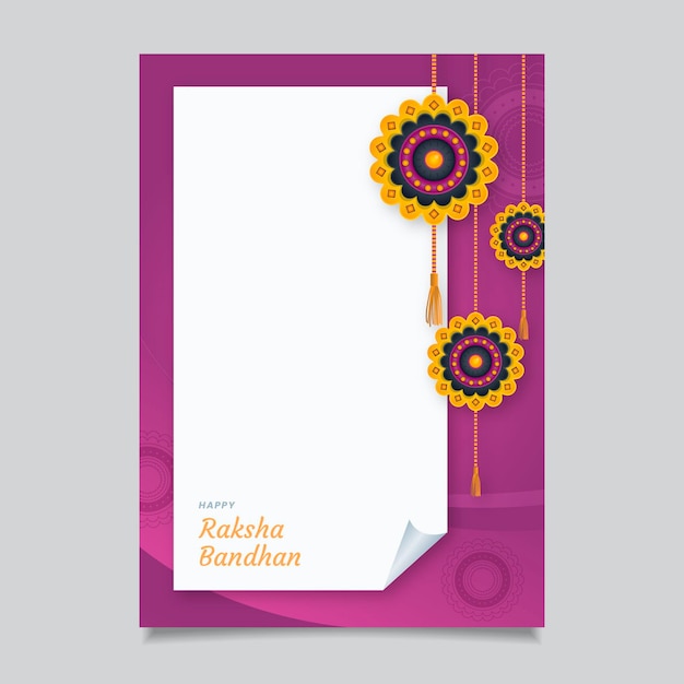 Gratis vector raksha bandhan wenskaart