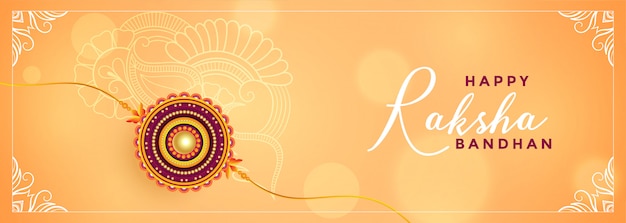 Gratis vector rakshabandhan festival viering mooie banner