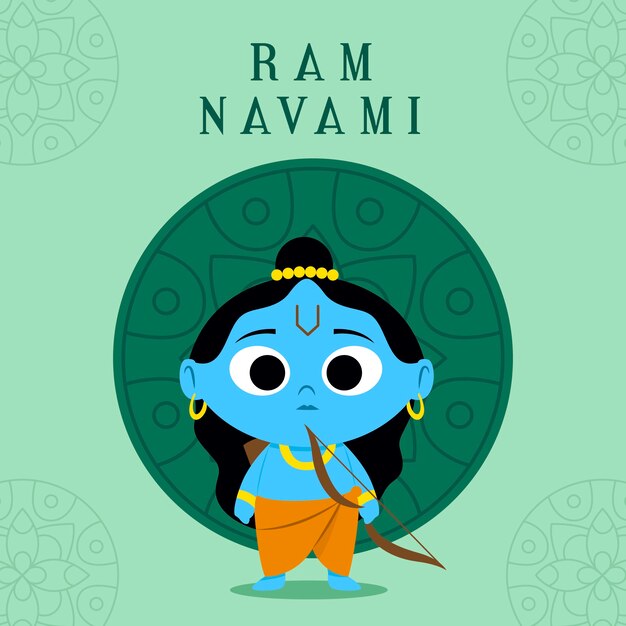 Ram navami banner met kindgod