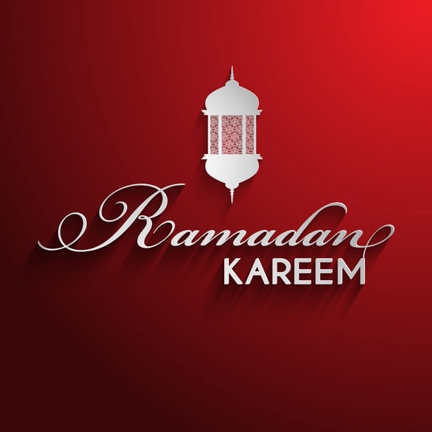 Gratis Vector ramadan achtergrond met decoratieve lantaarn