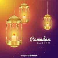 Gratis vector ramadan achtergrond