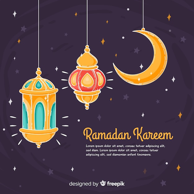 Gratis vector ramadan achtergrond