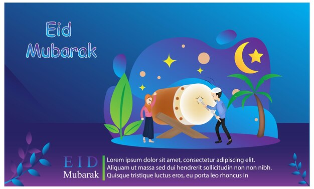 Gratis vector ramadan concept illustratie. gelukkige moslims vieren heilige maand ramadan, iftar-feest,