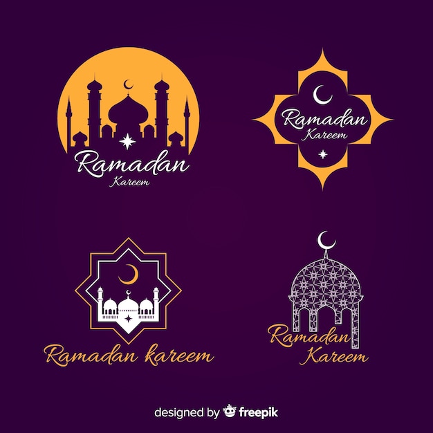 Gratis vector ramadan-insignecollectie