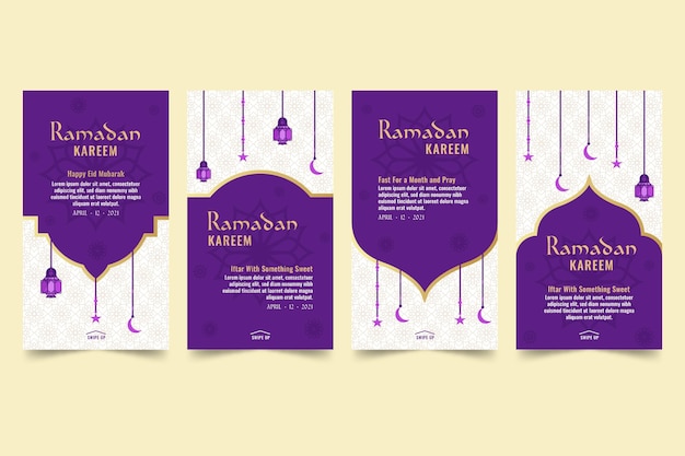 Gratis vector ramadan instagram-verhalencollectie