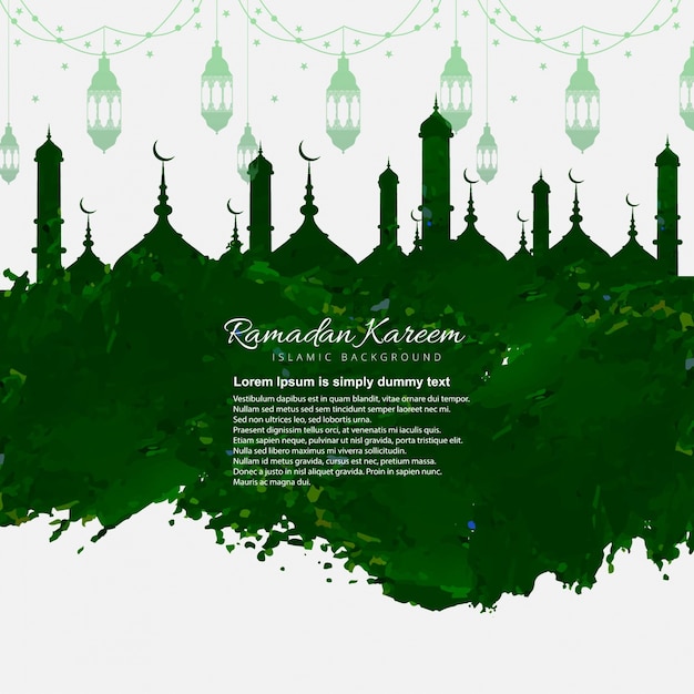 Gratis vector ramadan kareem achtergrond